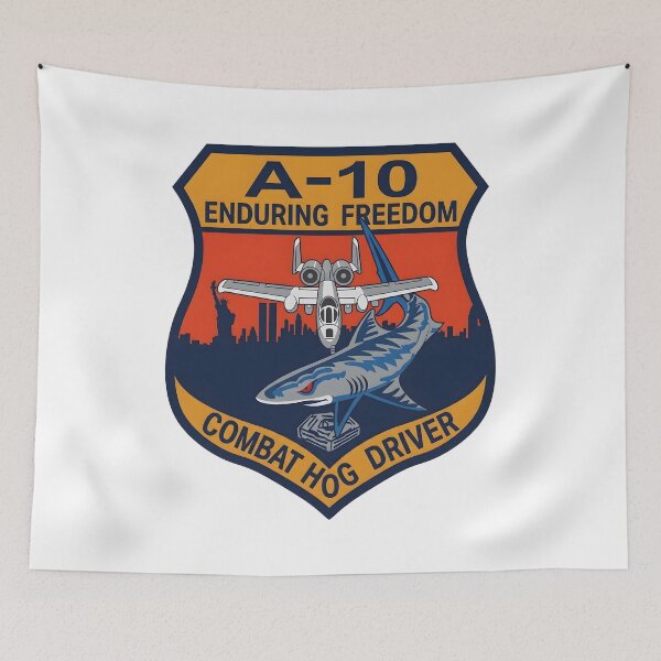 Item preview, USAF A-10 Enduring Freedom "Combat Hog Driver" Patch designed and sold by CharlieDesings.