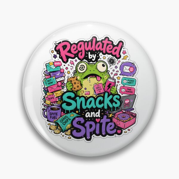Item preview, Regulated By Snacks And Spite Frog designed and sold by KXDigitalStudio.