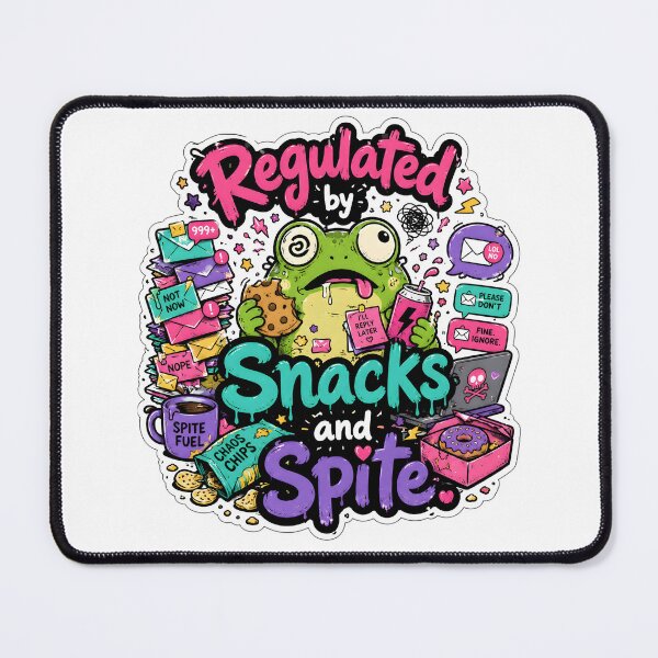 Item preview, Regulated By Snacks And Spite Frog designed and sold by KXDigitalStudio.