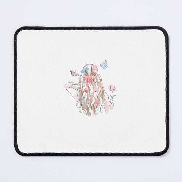 Item preview, Pretty Girls Are the Prettiest Floral Girl Back View Aesthetic Illustration designed and sold by Rogue Heart Collective™.