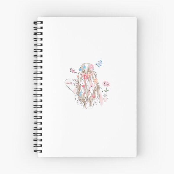 Item preview, Pretty Girls Are the Prettiest Floral Girl Back View Aesthetic Illustration designed and sold by Rogue Heart Collective™.