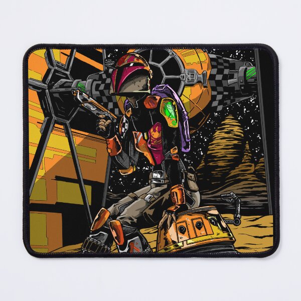 Item preview, rebels sabine and chopper tie wren droid fighter star designed and sold by JonathanGrimm.