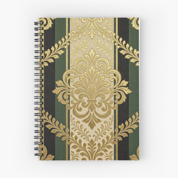 Item preview, Oat, Teal, and Black Striped Gold Damask designed and sold by DesignsByPrnces.