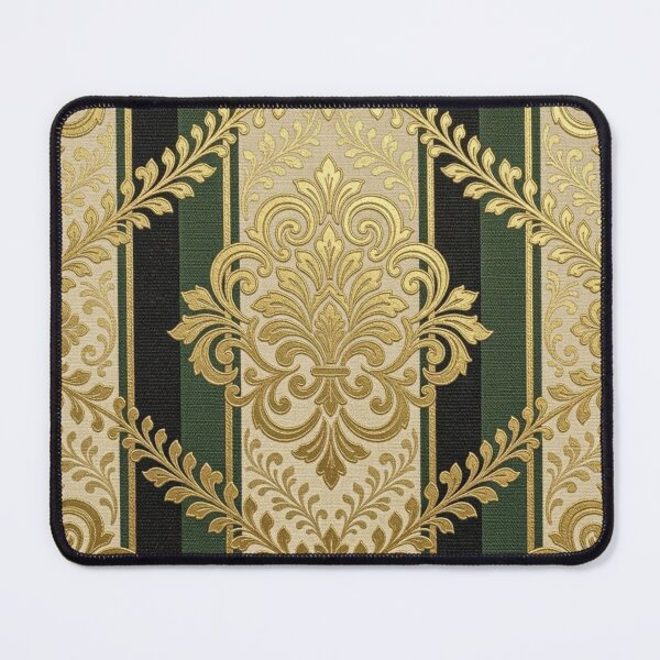 Item preview, Oat, Teal, and Black Striped Gold Damask designed and sold by DesignsByPrnces.