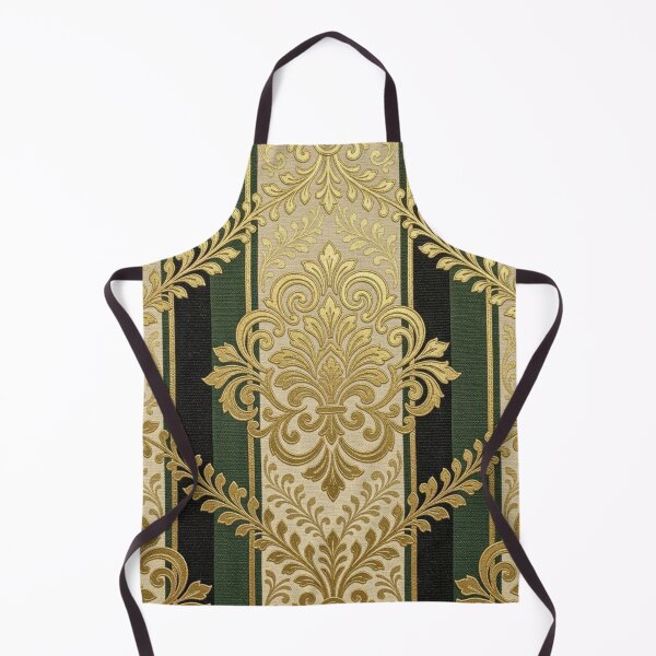 Item preview, Oat, Teal, and Black Striped Gold Damask designed and sold by DesignsByPrnces.