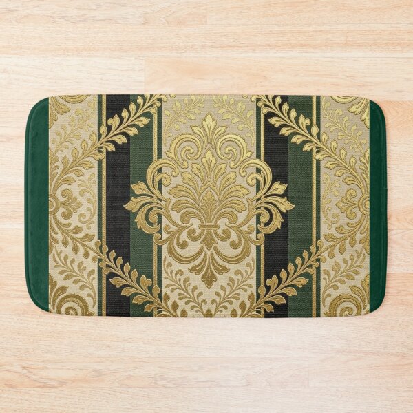 Item preview, Oat, Teal, and Black Striped Gold Damask designed and sold by DesignsByPrnces.