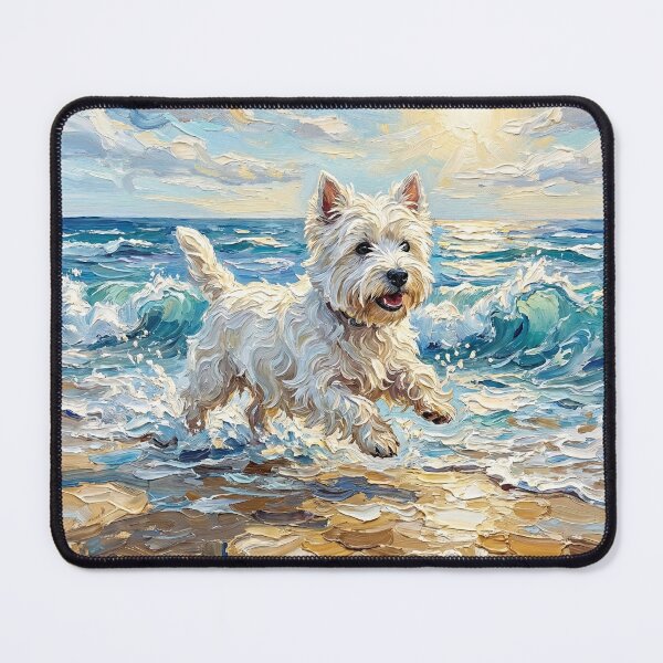 Item preview, Beach Days - Frolicking Westie designed and sold by AjaTrier.