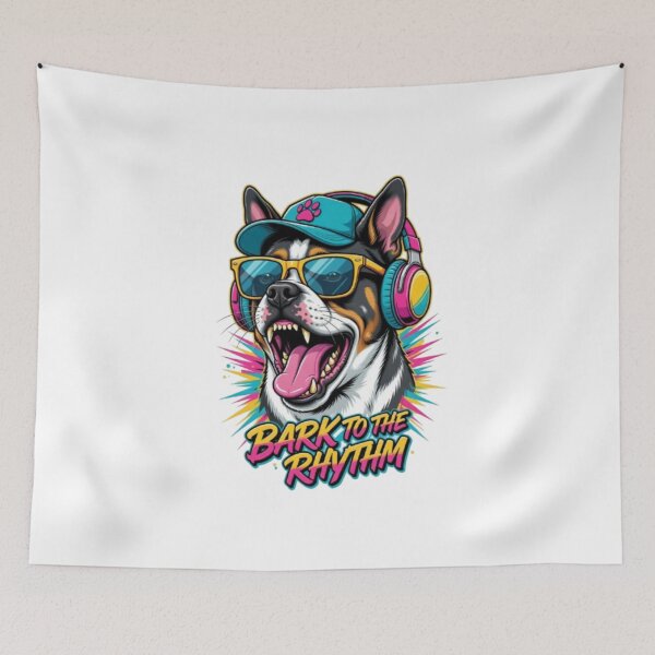 Item preview, Bark to the Rhythm – DJ Dog with Headphones & Sunglasses designed and sold by PixelStyle Studio.