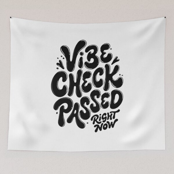 Item preview, Vibe Check Passed Right Now – Bold Bubble Typography Quote** designed and sold by PixelStyle Studio.