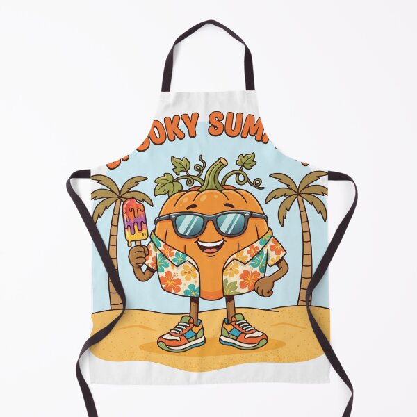 Item preview, Spooky Summer Pumpkin Beach Vacation Art designed and sold by Retro Rascals Co..