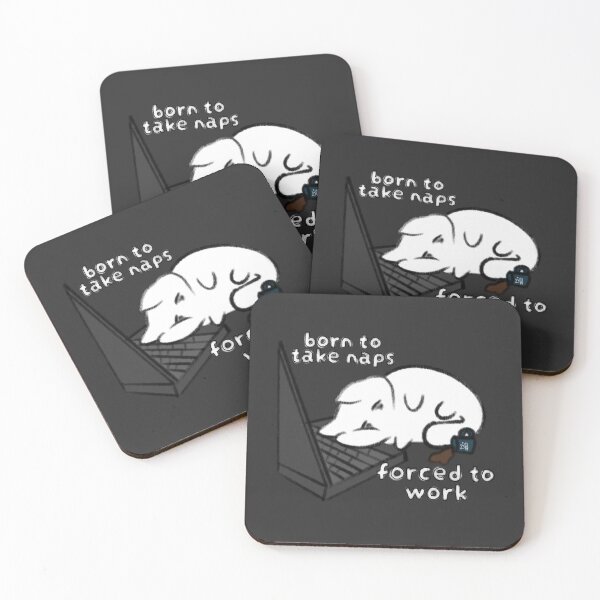Item preview, Born to take naps forced to work cat designed and sold by Rinnnce Designs.