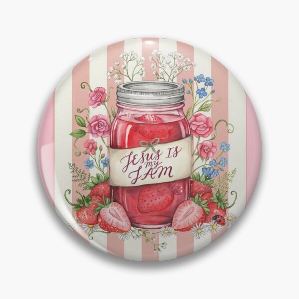 Item preview, Funny Jesus Is My Jam Cute Christian Strawberry Girly designed and sold by Dabbing Turtle Designs.