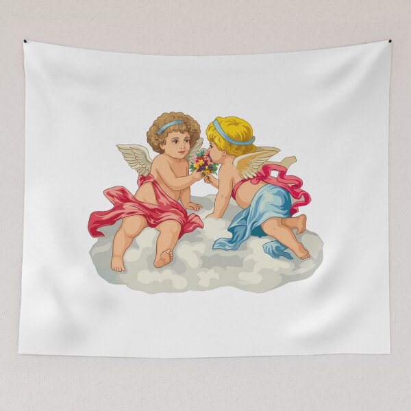 Item preview, Two Cherubs on a Cloud with Flowers designed and sold by interdesigner.