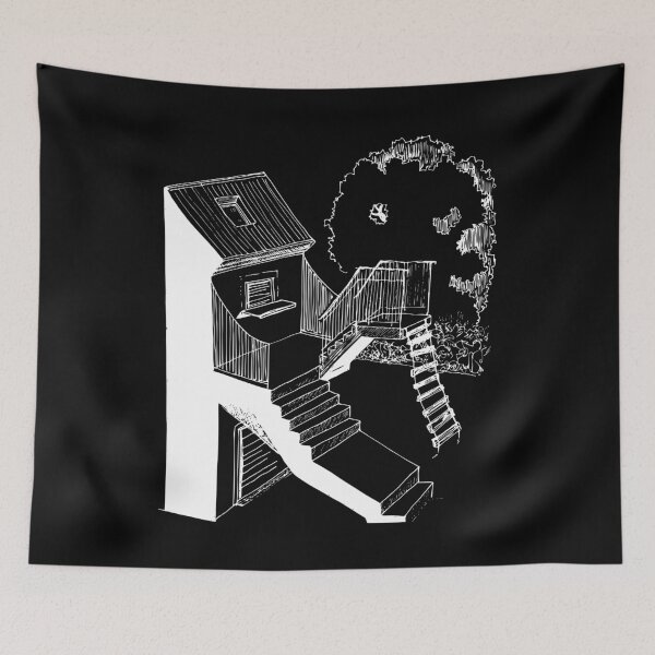 Item preview, The Architectural Blunder: Surreal Urban Sketch - Dark Version designed and sold by BarnBurns.