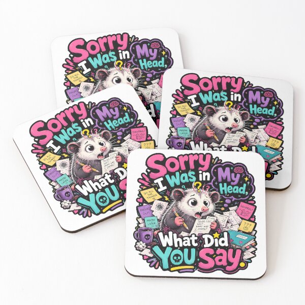 Item preview, Sorry I Was In My Head Possum Design designed and sold by KXDigitalStudio.