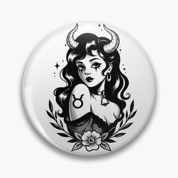 Item preview, Taurus Zodiac Sign – Gothic Astrology Tattoo designed and sold by feedmykraken.