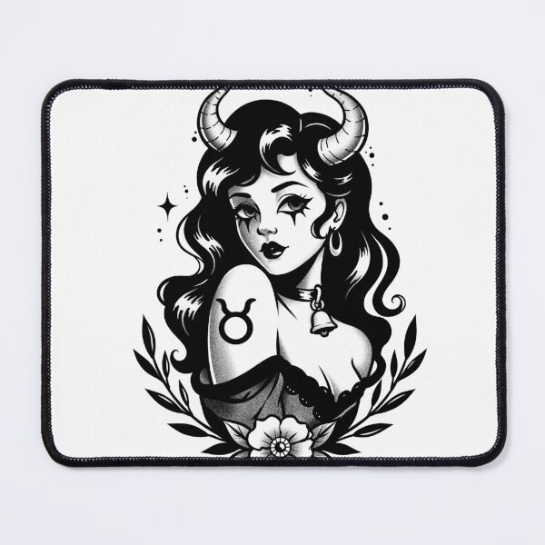 Item preview, Taurus Zodiac Sign – Gothic Astrology Tattoo designed and sold by feedmykraken.