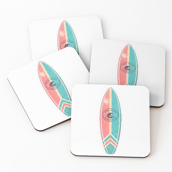 Item preview, Retro Surfboard Ride More Worry Less Sticker designed and sold by TheSlowShore.