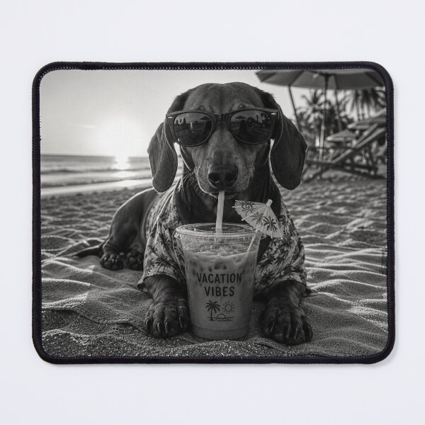 Item preview, funny Dachshund Drinking Iced Milk Coffee Dog Lover designed and sold by Kladhadredo.