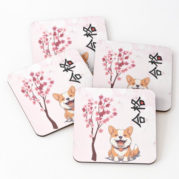 Item preview, Cute Shiba Inu with cherry blossom dog art designed and sold by Krishnacre8.
