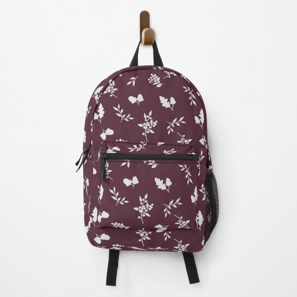 Item preview, Woodland Acorn Berry Toss silhouettes Autumn Watercolor Pattern burgundy designed and sold by Designs by christel_treiber.
