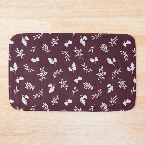 Item preview,  Woodland Acorn Berry Toss silhouettes Autumn Watercolor  Pattern burgundy designed and sold by Designs by christel_treiber.