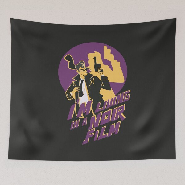 Item preview, I’m Living in a Noir Film Vintage Detective Illustration designed and sold by beboplab.