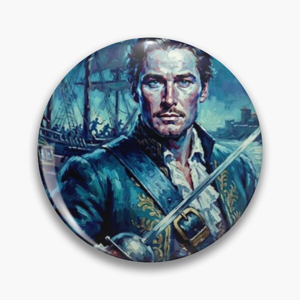 Item preview, Captain Blood: Outcast Pirate Captain Retro Swashbuckler Action Tribute Art Poster designed and sold by Art's Diner.