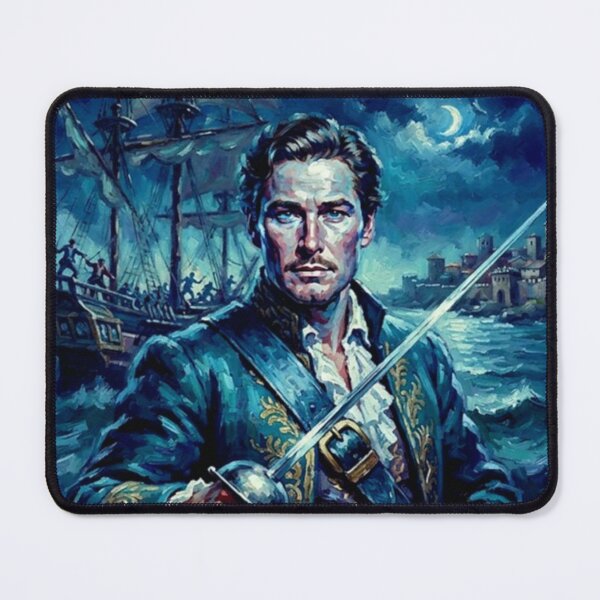 Item preview, Captain Blood: Outcast Pirate Captain Retro Swashbuckler Action Tribute Art Poster designed and sold by Art's Diner.