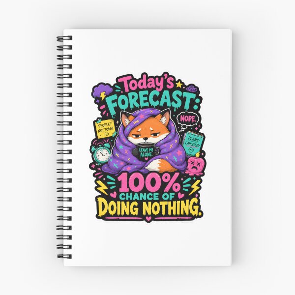 Item preview, Today’s Forecast Doing Nothing Fox designed and sold by KXDigitalStudio.
