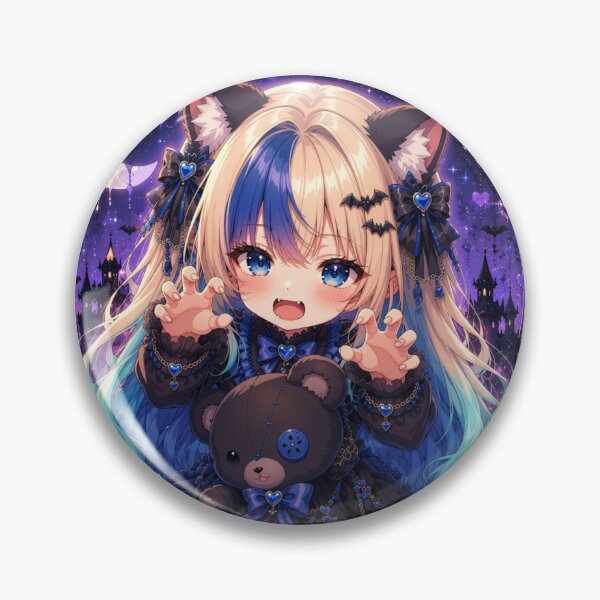 Item preview, Rawr! – Cute Gothic Neko Girl Aelyra Dark Teddy Bear designed and sold by Revyra.