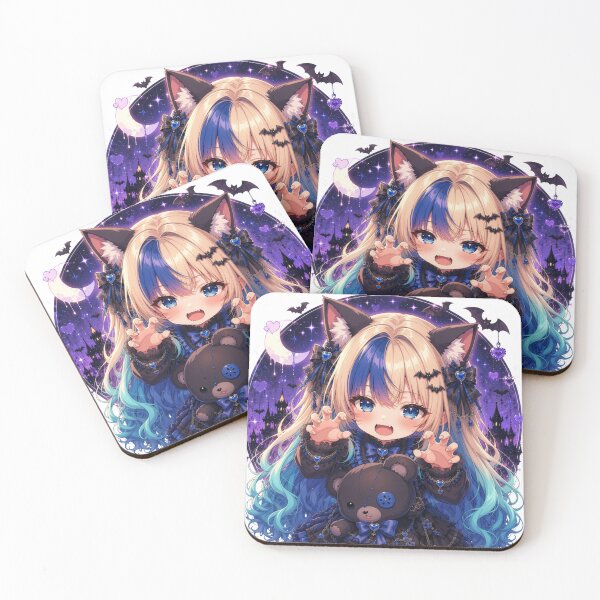 Item preview, Rawr! – Cute Gothic Neko Girl Aelyra Dark Teddy Bear designed and sold by Revyra.