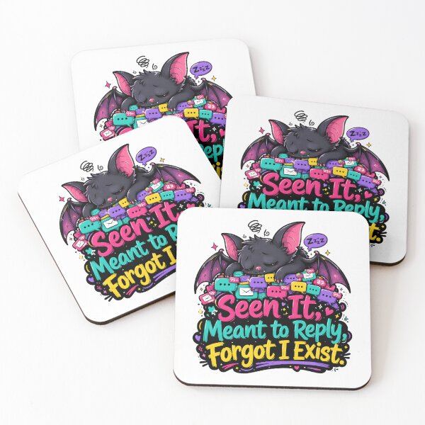 Item preview, Seen It Meant To Reply Bat Design designed and sold by KXDigitalStudio.