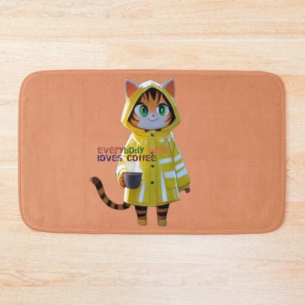 Item preview, Cozy Rainy Day Coffee Cat Illustration designed and sold by BLUESKY11a.