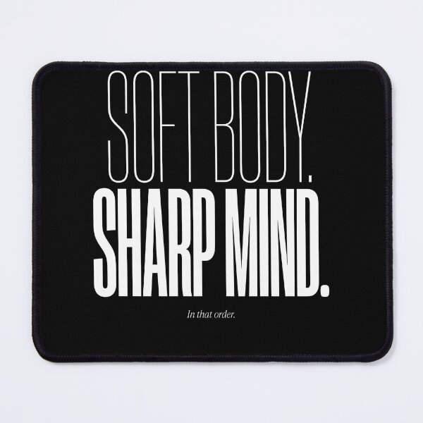 Item preview, Soft Body Sharp Mind Gym Motivation – Funny Body Positivity Self Love Gift designed and sold by Velustro Shop.