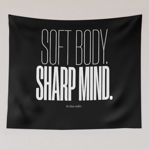 Item preview, Soft Body Sharp Mind Gym Motivation – Funny Body Positivity Self Love Gift designed and sold by Velustro Shop.