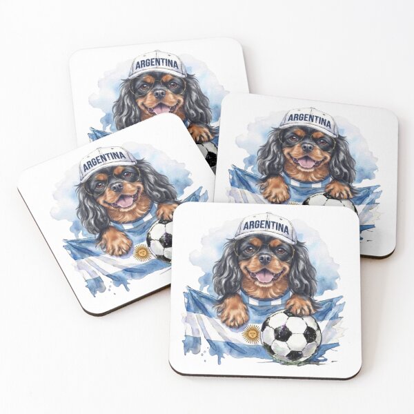 Item preview, Cavalier King Charles spaniel Black and Tan World Cup Argentina Suppawter designed and sold by The Suppawters.