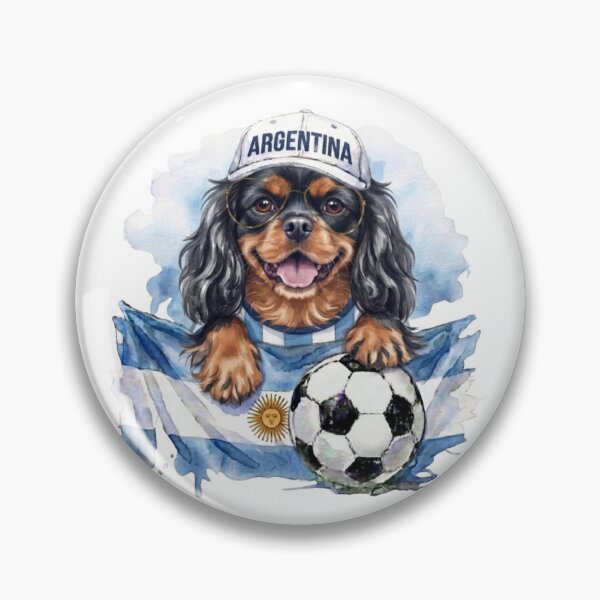 Item preview, Cavalier King Charles spaniel Black and Tan World Cup Argentina Suppawter designed and sold by The Suppawters.