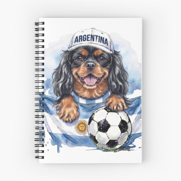 Item preview, Cavalier King Charles spaniel Black and Tan World Cup Argentina Suppawter designed and sold by The Suppawters.