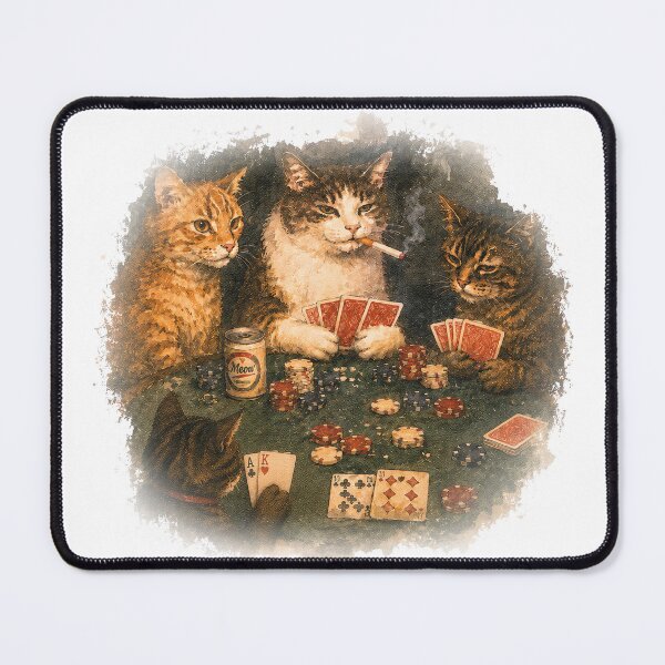 Item preview, Poker Cats Vintage Graphic designed and sold by lvlupthreads.