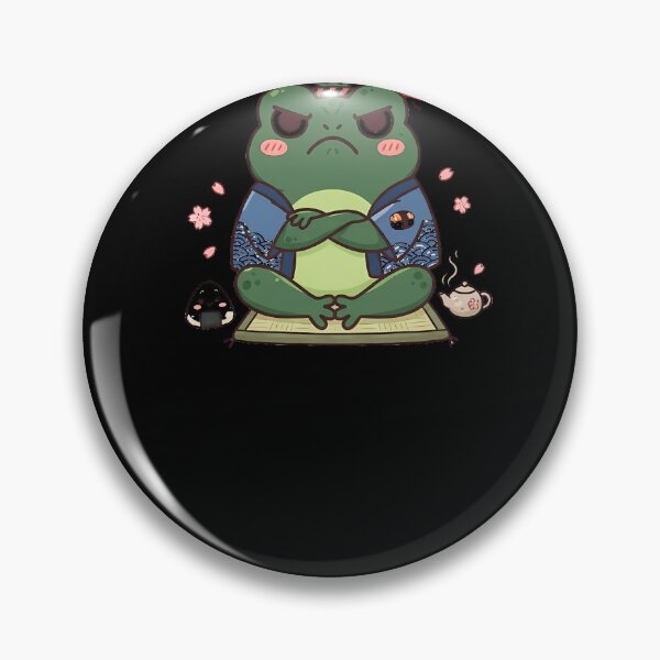 Item preview, Angry Frog Meditation Kawaii Cartoon designed and sold by NovaCraft30.