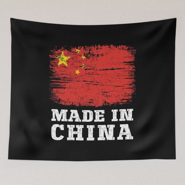 Item preview, Made in China Vintage Distressed Chinese Flag designed and sold by Dmetalx Art Apparel.