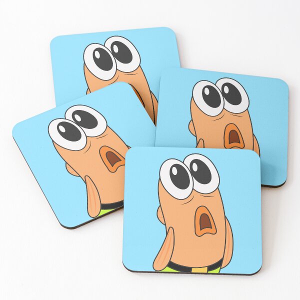 Item preview, Cute Little Orange Fish Meme - Bikini Bottom Shocked Meep Graphic designed and sold by Seven Design.