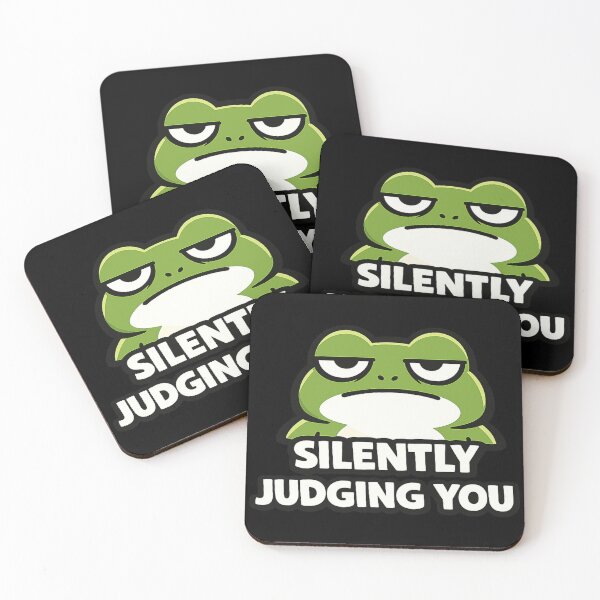 Item preview, Funny Frog Silently Judging You Sticker | Cute Sarcastic Meme designed and sold by Moss & Mellow.