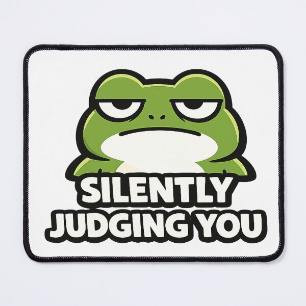 Item preview, Funny Frog Silently Judging You Sticker | Cute Sarcastic Meme designed and sold by Moss & Mellow.