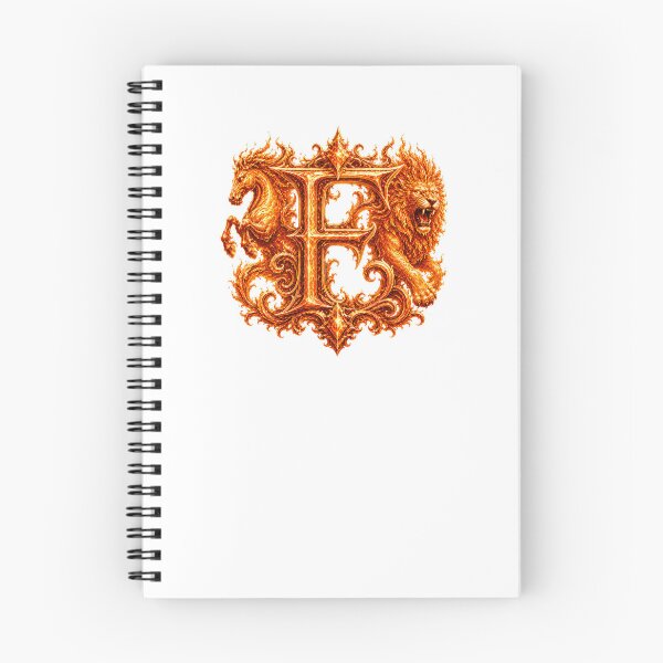 Item preview, Flameborn Zodiac: The Horse-Leo Inferno Letter F designed and sold by BlissBlvdShop.