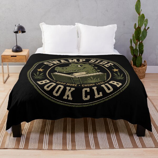 Item preview, Alligator Reading Swamp Side Book Club Vintage Reader Design designed and sold by AMICO77.