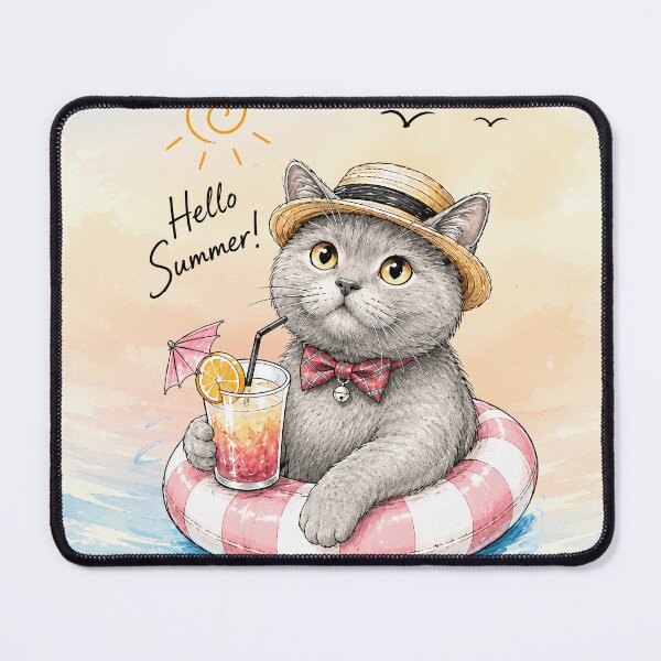 Item preview, Hello Summer Cat – Cute Pool Float Vacation Kitty Party designed and sold by lematworks.