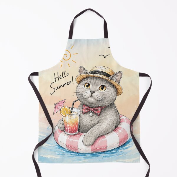 Item preview, Hello Summer Cat – Cute Pool Float Vacation Kitty Party designed and sold by lematworks.
