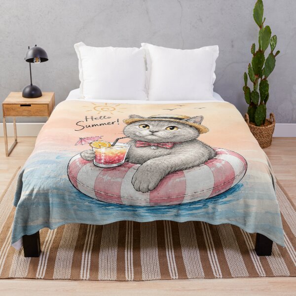 Item preview, Hello Summer Cat – Cute Pool Float Vacation Kitty Party designed and sold by lematworks.